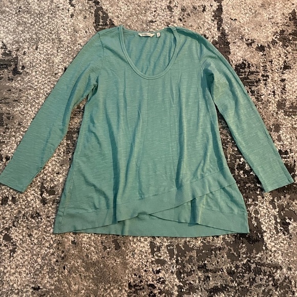 Soft Surroundings Teal Long Sleeve Tee - Picture 1 of 3